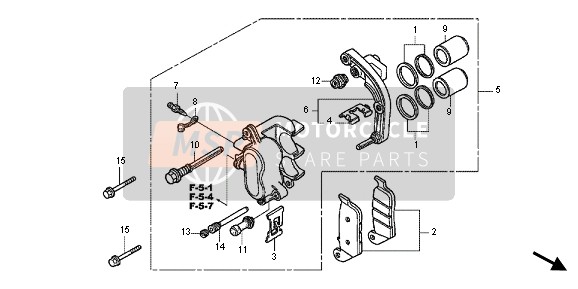 43150MCTJ71, Caliper Sub Assy., Rr. (Nissin), Honda, 0